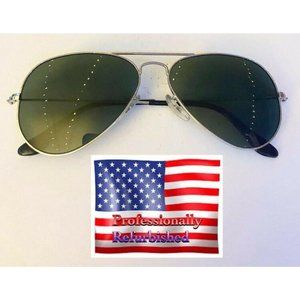 Ray Ban RB3025 Silver Aviator Sunglasses w New POL